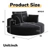 55" Fluffy Corduroy Chenille Foam Swivel Chair,Modern 360° Sleeper Lounge Seat for Living Room or Bedroom–The Pop Home - 4 of 4