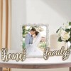 Wooden Home Family Decorative Sign, English Letter Hanging Sign Ornament House Sign Plaque for Wedding Christmas Birthday Gift ，Family - 2 of 4