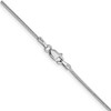 Black Bow Jewelry 1.1mm, 14k White Gold, Round Solid Snake Chain Bracelet, 8 Inch - 2 of 4