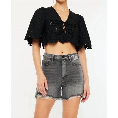 Women's Ariya Ultra High Rise 90's friend Shorts - KanCan