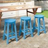 WestinTrends Malibu 24" All Weather Hdpe Outdoor Patio Round Backless Counter Stool (Set of 3) - 2 of 4