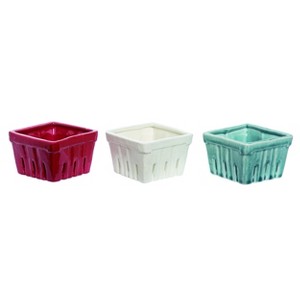 Transpac Ceramic Produce Basket Home Decorations Set of 3 - 1 of 1