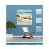 Cottage Garden West of The Wind RICKETY Fence Blue, Tan 24 x 24 Inch Waterproof Gallery Wrapped Canvas, Outdoor Garden, Yard, Patio All Weather - 2 of 2