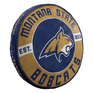 15'' NCAA Montana State Bobcats Cloud Pillow: Team Logo Plush Round Novelty - 1 of 3