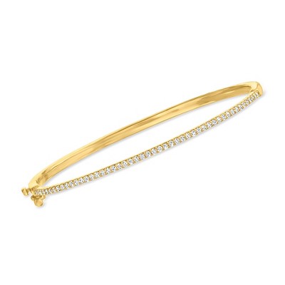 Ross-Simons 0.50 ct. t.w. Diamond Bangle Bracelet in 18kt Gold Over Sterling