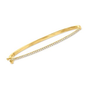 Ross-Simons 0.50 ct. t.w. Diamond Bangle Bracelet in 18kt Gold Over Sterling - 1 of 3