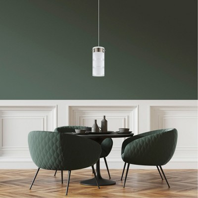 Olvero Modern Satin Nickel Mini LED Pendant Light