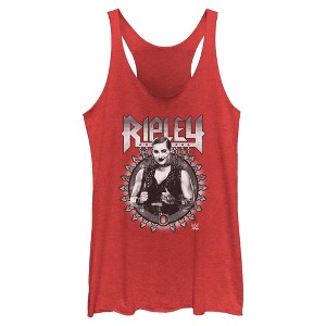 Womens WWE Ripley Black and White Photo Racerback Tank - 1 of 4
