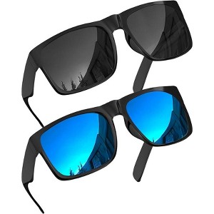grinderPUNCH 2 Pack XL Polarized Big Wide Frame Large Head Fit Sunglasses for Sports Driving Fishing Glasses - 1 of 4
