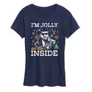 Women's - Yellowstone - RIP I'm Jolly on the Inside Short Sleeve Graphic T-Shirt - 1 of 4