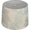 Springcrest 13" Top x 15" Bottom x 11" High x 11" Slant Print Lamp Shade Replacement Medium Gold Tapered Drum Traditional Floral Spider Harp Finial - 4 of 4