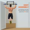 Wall Mounted Pull Up Bar Exercise Chin Bar Portable Dip Bars Multifunctional Strength Training for Indoors Home Gym Fitness Exercise Black One Size - 2 of 4