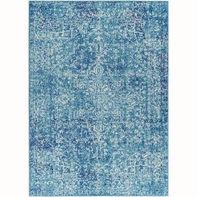 Mark & Day Amelia 5'3"x7'3" Rectangle Woven Indoor Area Rugs Teal: Stain-Resistant, Pet Friendly, Traditional Medallion Design