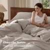 100 Washed Cotton Duvet Cover, Oversized King, Minimalist, Breathable, GentleSoft - 2 of 4