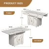 LunaLulinlk 47" Wood Folding Dining Table With Storage Rack And Cabinet - 2 of 4
