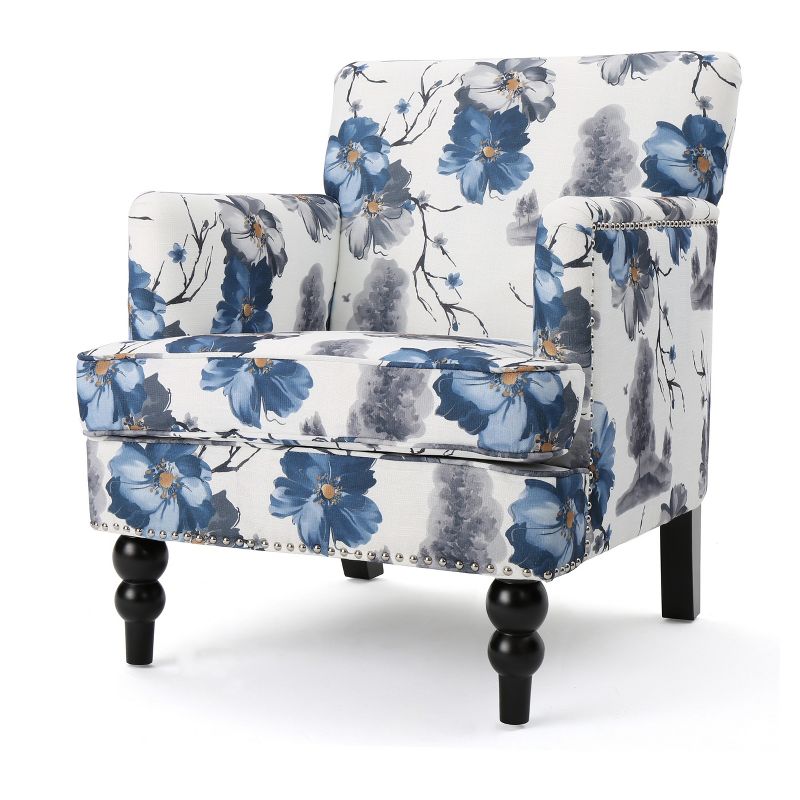 Boaz Upholstered Club Chair - Floral Print - Christopher Knight Home, 1 of 8