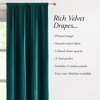 38"x34" Lush Decor Glam Pleated Velvet Light Filtering Window Curtain Panels Blue Pair - 2 of 4