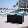 78 Gallon Lockable Deck Box - Waterproof Outdoor Patio Storage Container for Furniture, Cushions, Tools - Black - 3 of 4