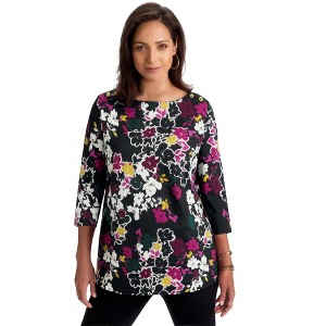 Jessica London Stretch Cotton Boatneck Tunic - 1 of 4