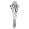 Slickblue Women’s Polished Silver Ring with Round Clear CZ and Side Pave Detailing, Classic Design, Sizes 5-10 - 4 of 4