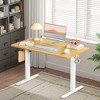 MAYEERTY 55in Computer Desk with Storage, Modern Writing Desk with Fabric Drawers for Home Office, Black - 2 of 4