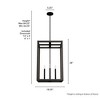 Hunter Fans 18.25" Squire Manor Pendant Light Matte Black Ceiling Fixture 4 Bulbs Dimmable - 2 of 4