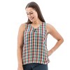 Aventura Clothing Women's Avery Keyhole Plaid Tank Top - 4 of 4