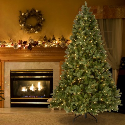 7.5ft Prelit Downswept Douglas Fir Artificial Christmas Tree with Clear Lights