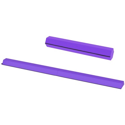 BalanceFrom 8 Foot Folding Balance Gymnastics Beam with Anti Slip Bottom and Carrying Handles for Rehabilitation, Recovery, and Gymnasts, Purple