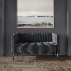 ChaletPosh Velvet Love Seat - 1 of 4