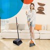 Heavy Duty Broom and Dustpan Combo Set, Stiff Bristle Commercial Angle Broom with Standing Dust Pan for Indoor/Outdoor - 3 of 4