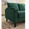 VASIP Green 3-Seat Storage Sofa Bed with Ottoman - L-Shaped Sectional Couch for Small Spaces, Compact Apartment Living Room Furniture - 3 of 4