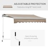 Sapphtopaz 8' x 7' Retractable Awning Manual Patio Awnings Sunshade Shelter UV Resistant Window Cover - 3 of 4