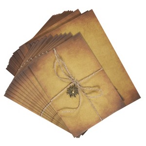 Unique Bargains Vintage Texture Paper DIY Design Wedding Card Envelopes 10 Set - 1 of 4
