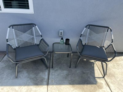 Milan 2pk Steel Club Chairs - Gray/white - Christopher Knight Home ...