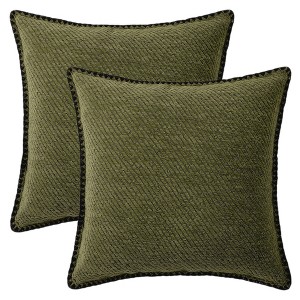 REGALWOVEN Soft Cozy Chenille Throw Pillow Covers for Home Sofa Bench 2 Pcs - 1 of 4