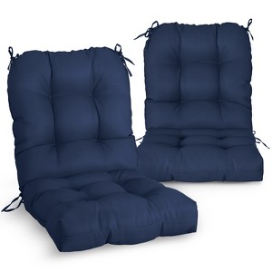 EAGLE PEAK Tufted Outdoor/Indoor Seat/Back Chair Cushions, Set of 2, 42'' x 21'' - 1 of 4