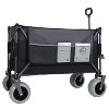 Gulches 300L XL Heavy-Duty Folding Wagon Cart, Black/Gray, 480 lbs Capacity, 9" x 4" All-Terrain Balloon Wheels - 4 of 4
