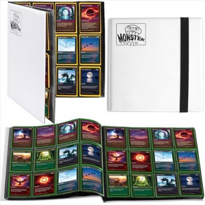 Monster 12-Pocket (4x3) Trading Card Binder- Matte White Album