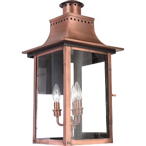 Chalmers 1-Light Aged Copper Outdoor Wall Lantern - 1 of 4