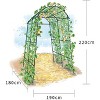 Coucheta 7FT Metal Garden Arch Trellis for Climbing Plants, Rust-Resistant Steel Tunnel Trellis with Net & Ties for Vegetables Flowers - 2 of 4