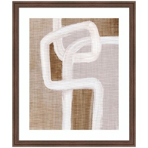 Kate and Laurel Framed Art rhythmic lines l by Nikita Jariwala, 22x26, Florence Medium Brown - 1 of 4