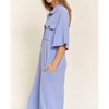 Women's Basic Collar Shirt Wide Leg Jumpsuit - JADE BY JANE - 2 of 4