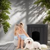 SEVOBAL Pet Crates and Houses 30 Gal Pet House Cozy Durable Wooden Design Free Standing for Living Room Bedroom, Black, 18.46"*23.62"*21.42" - 2 of 4