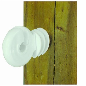 Field Guardian Wood Post - Screw in Ring Insulator - Polyrope - White - 1 of 3