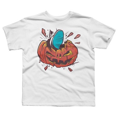 Boy's Design By Humans Halloween smashed pumpkin By BlackBerry55 T-Shirt