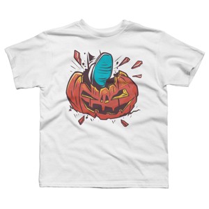 Boy's Design By Humans Halloween smashed pumpkin By BlackBerry55 T-Shirt - 1 of 2