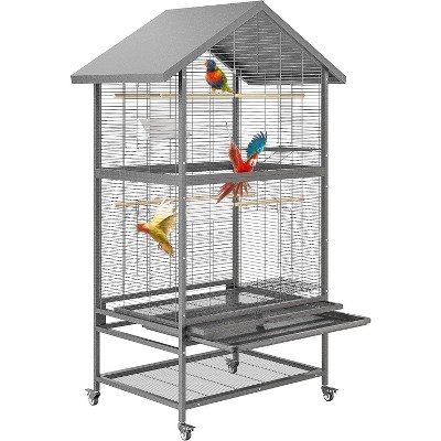 31.4 Inch Large Bird Parrot Cage for Parrot Lovebirds Finches Parakeets Budgie Parrotlet Conures,Flight Cage