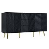 ORRD Modern Sideboard with Geometric Design & Metal Legs - 3 of 4