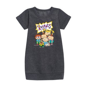 Girls' - Rugrats - Natural Wonder Graphic Short Sleeve Fleece Dress - 1 of 4